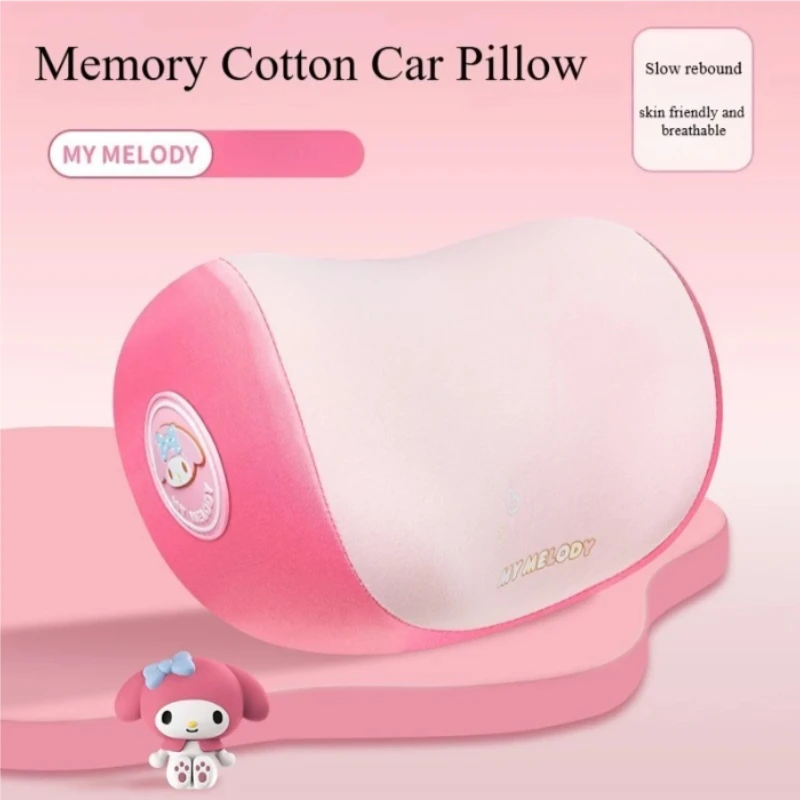 

My Melody автомобильный подголовник, подушка для шеи для девочек, милая подушка для подголовника автокресла для девочек, удобная дорожная подушка для поддержки шеи