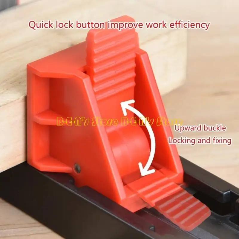 Y1AD Picture Frame Carpentry Clamps Inch & Metric Dual- Scale Plastic Corner Wooden Clamp Woodworking Tools Clip