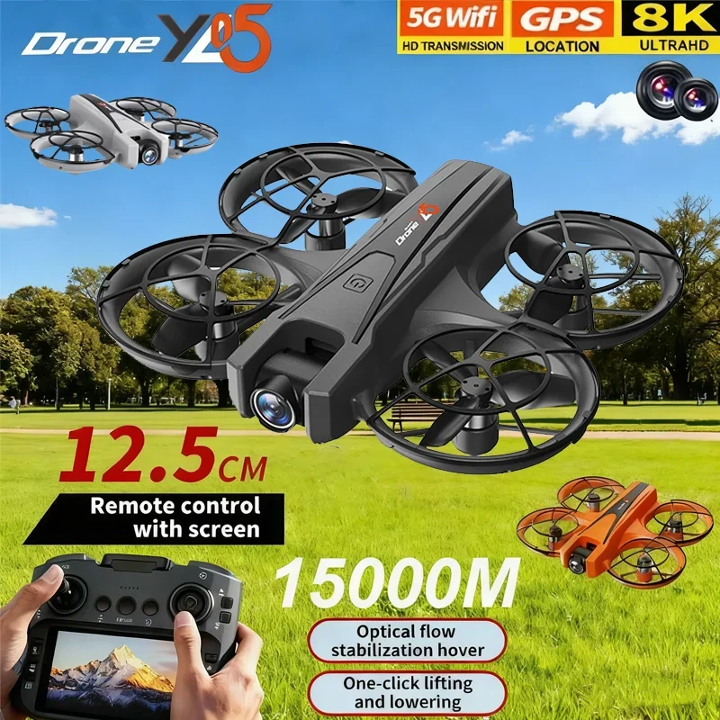 NEUE YL05 Mini Drone 5G GPS Professionelle 8K HD Luftaufnahmen Fernbedienung Flugzeug HD Dual Kamera quadcopter Junge Spielzeug Geschenk