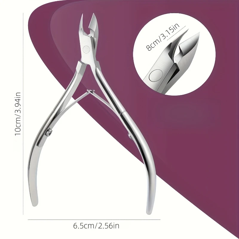 Nagelhautzange Professioneller Edelstahl-Nagelhautschneider Nagelhautentferner Pediküre-Maniküre-Werkzeuge – Detail 6