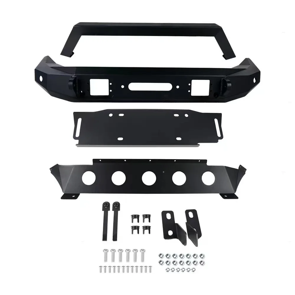 

XDSPowder-Coated Front Bumper For 2018-2022 Jeep Wrangler JL JLU JT