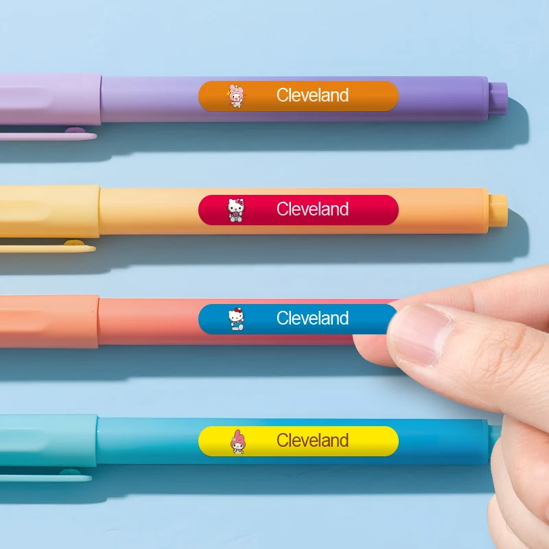 ملصقات اسم سانريو المخصصة لفرز اللوازم المدرسية، ملصقات لطيفة مخصصة للأطفال، هدية العودة إلى المدرسة للطلاب