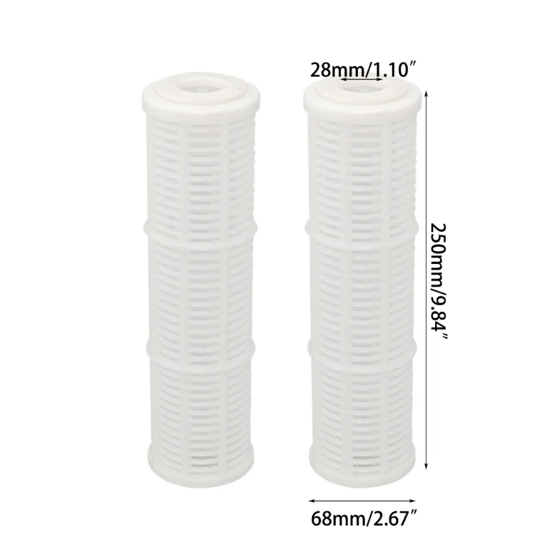 Set of 2 Versatile 10" Water Filter Pre Filter Household Water Purifier Filter