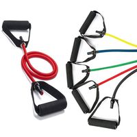 5 Levels Resistance Pull Rope Multifunctional Monochrome Yoga Pull Rope Stretch Elastic Fitness Resistance Rope Pilates
