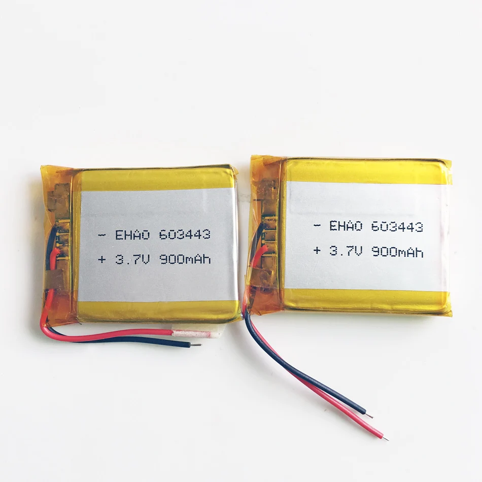 10 قطع 3.7 فولت 900 مللي أمبير بطارية ليثيوم بوليمر ليبو قابلة للشحن 603443   ل Mp3 الهاتف المحمول DVD سمّاعات بلوتوث مسجل MP4