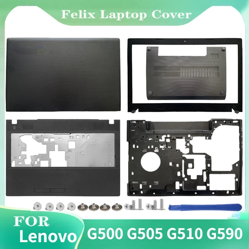 

NEW For Lenovo G500 G505 G510 G590 laptop LCD Back Cover/LCD Front Bezel/Palmrest Upper Case/Bottom Case Shell Top Cover Black