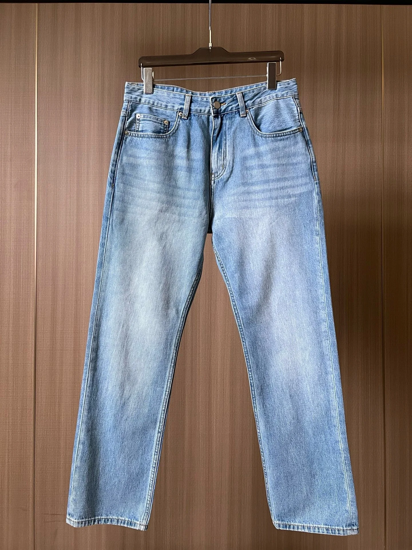 

Ligentleman BC Edition Men's Summer Denim Casual Pants Washed Jeans mid Waist Straight Leg Fashion Urban Style Comfortable Fit