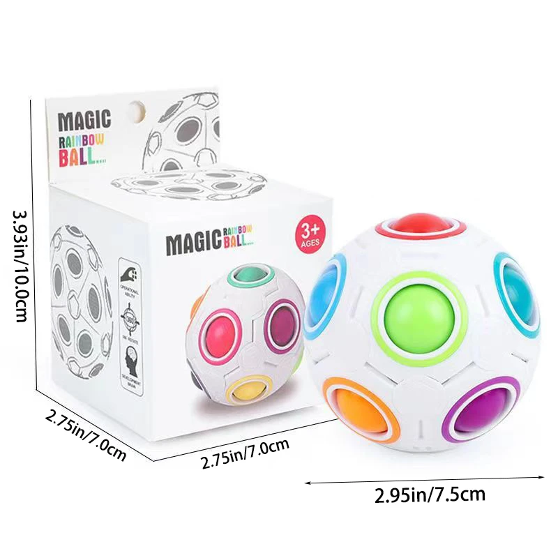 كرة مكعبة ألغاز قوس قزح السحرية، لعبة ألغاز كرة تململ دعابة الدماغ للبالغين في المكتب - حفلة عيد الفصح وعيد الحب.