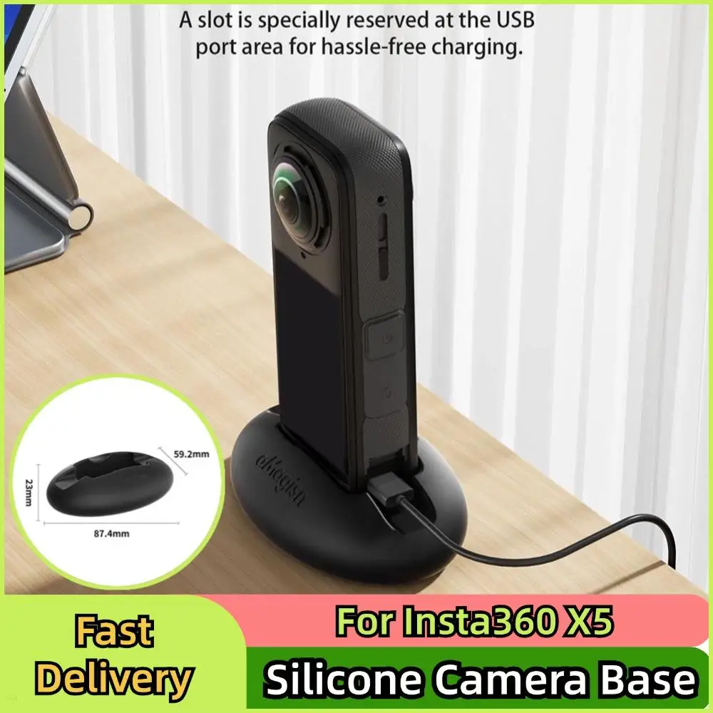 

For Insta360 X5 Silicone Base Mount Camera Mount Silicone Stand Base Flat Adhesive Base Holder For Insta360 X5 Accessories
