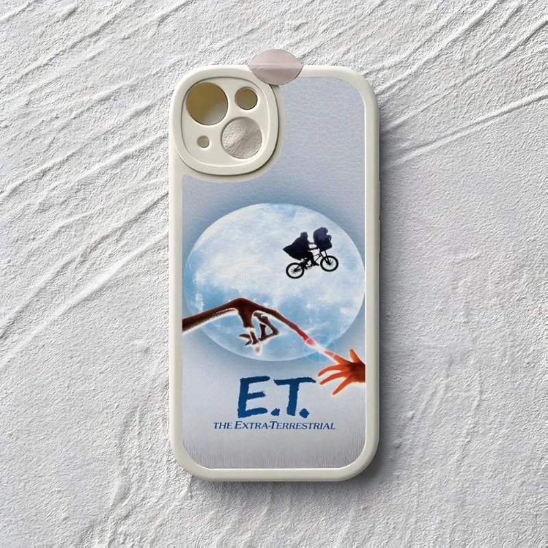 E.T. The Extra Terrestrial Phone Case For Iphone 14 13 12 Pro Max 11 Mini X Xr Xs 7 8 Puls Lambskin Silicone Cover