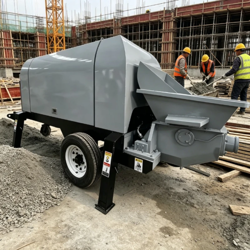 Customized Diesel/Electric Dual Power Concrete Conveying Pump Model 20 15M/H 40m Vertical Industrial Use