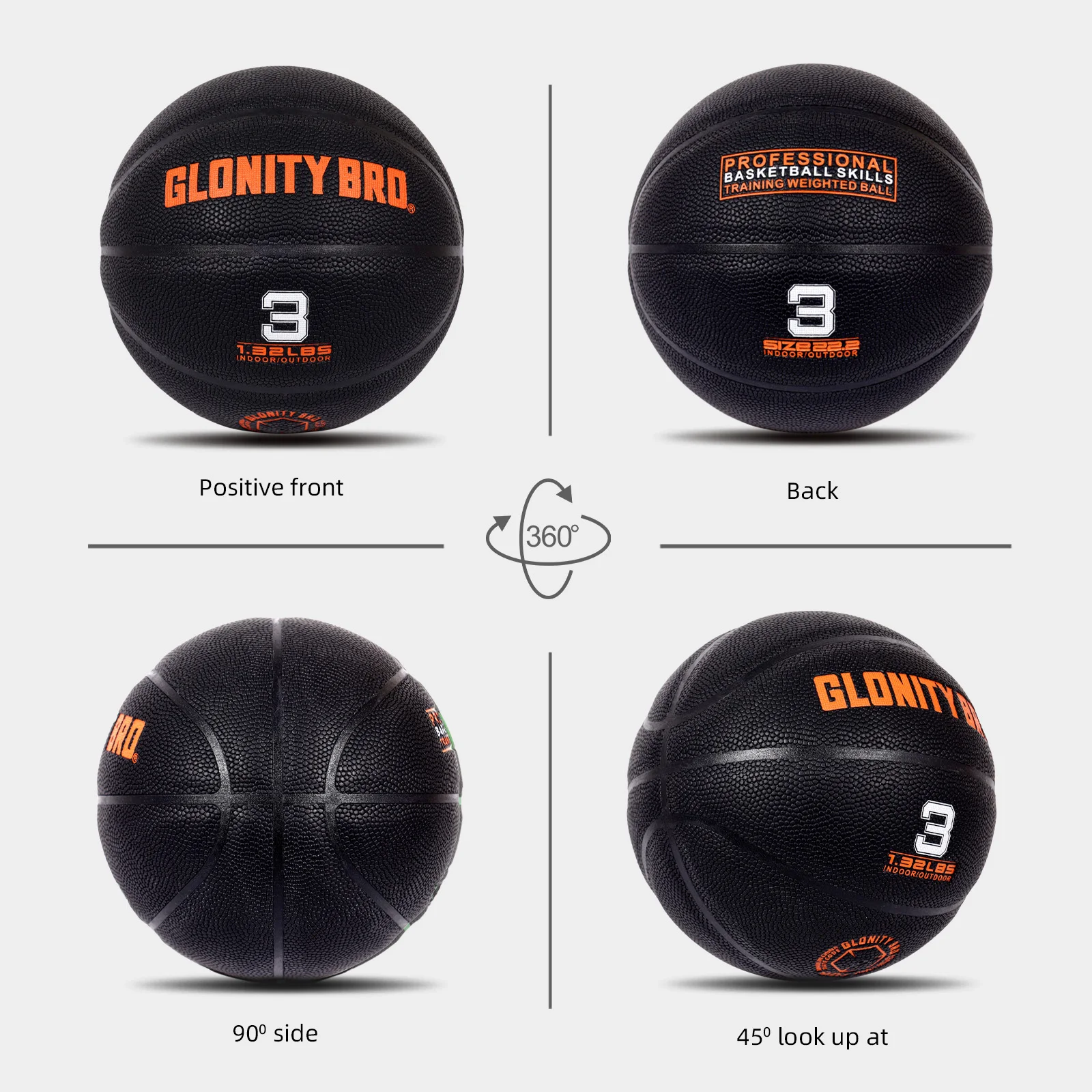 Size 3 Small Ball Weighted Basketball,Trainer Heavy Basketball,Indoor Training Ball For Strength Training&Improving Ball Control