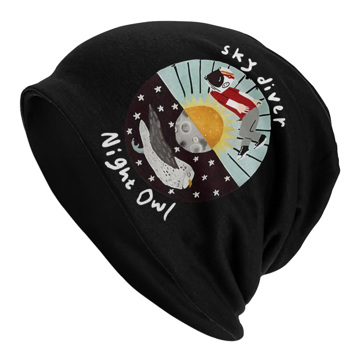 Resident NightOwl Graphic Thin Bonnet Homme Fashion Alien And UFO Skullies Beanies Caps Novelty Hats