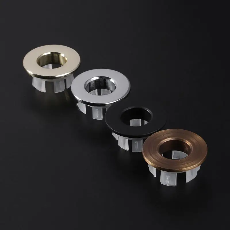Cubierta desbordamiento para lavabo baño, inserto redondo seis pies, tapa agujero anillo cromado, envío directo