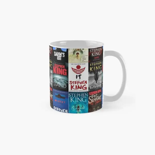 

Stephen King Books Design Classic Mug Gifts Tea Drinkware Coffee Image Photo Handle Round Picture Cup Design Simple Printed