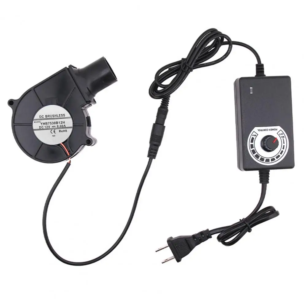 

Bbq Blower Wide Range Power Adapter Fan Multifunctional Bbq Fan Blower for Outdoor Cooking Adjustable Speed for Barbecue