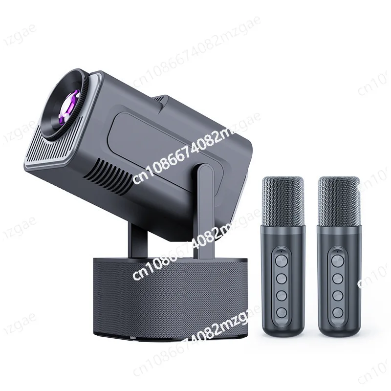 

HY320 Mini Karaoke Projector - Dual Mic Streaming Media System with HD Display & Bluetooth Singing Mode