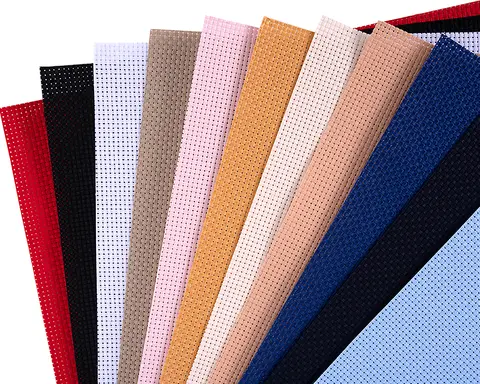 11CT Aida Cloth Cross-Stitch 100% Cotton Various Colors Fabric DIY Handcraft Stitching Embroidery Knitting Blank
