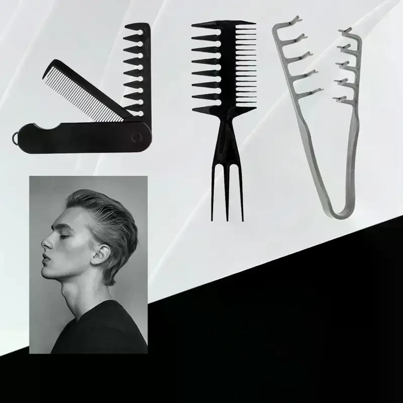 3Pcs Hair Styling Comb Kit Men Women Instant Volume Texture Comb For All Hair Types Voluminous Wide-Toothed Anti Static Comb