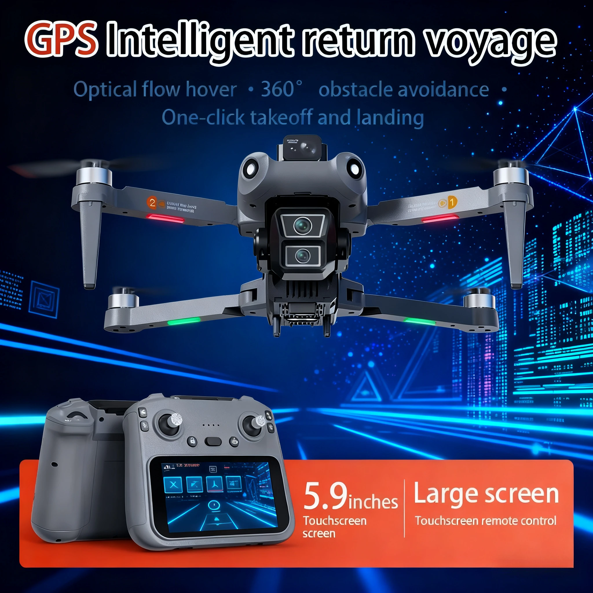L300 Ultra Drone Professional 4K Wide-Angle HD Camera 5G GPS Wifi FPV 3-Axis EIS RC Dron 360° Obstacle Avoidance Quadcopter Toys