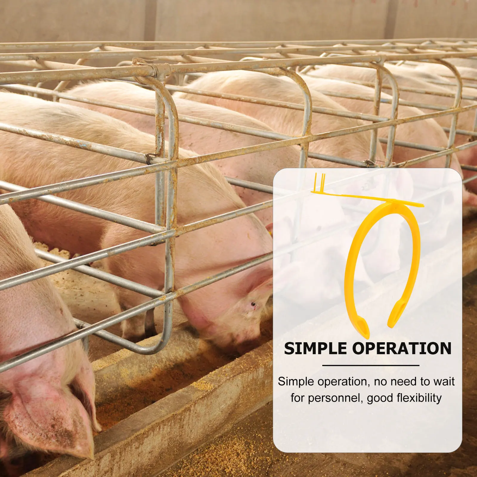 

Plastic Infusion Rack Fertilization Clamp Bracket Yellow Holder Ring Durable Safe Use Pig Breeding Artificial