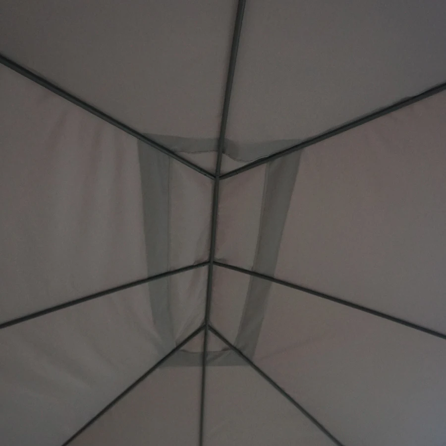 خيمة معدنية كبيرة مزدوجة العلوي 3x4 قابلة للفك ومطلية بولي كلوريد الفينيل مقاومة للماء للحديقة #6