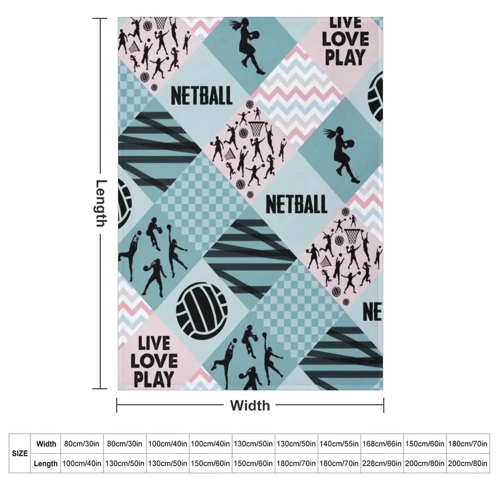 NETBALL PATTERN CROSS Throw Blanket halloween For Sofa Thin Baby Summer Beddings Blankets