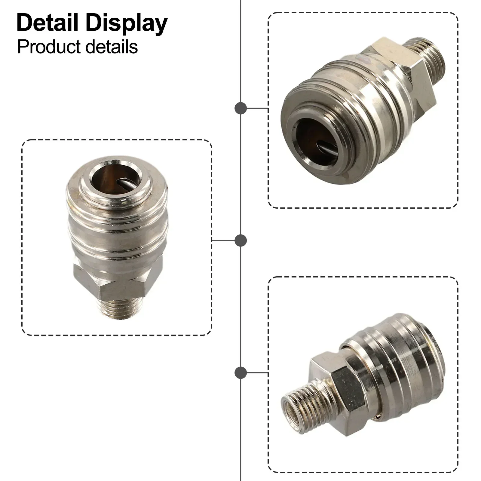 Convenient Euro Female Quick Release Fittings with 1 4 Male Thread Seamless Air Flow for Enhanced Productivity