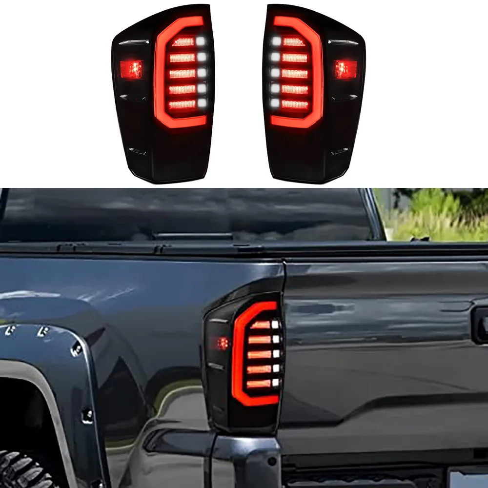 

Off-road 4x4 Modified LED Tail Lights Assembly LED Taillights Brake Rear Lamps Parking Light For Toyota Tacoma 2016-2022 2023