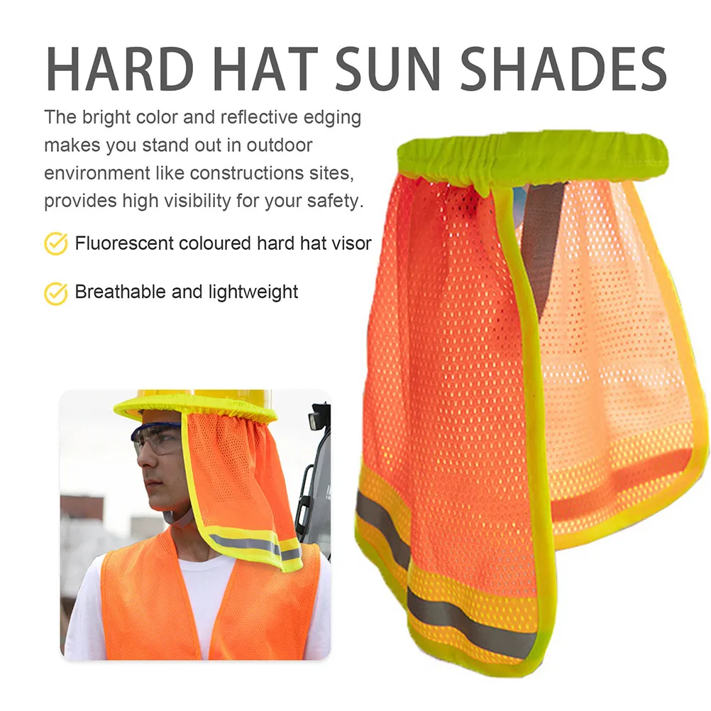 Summer Sun Protection Hat Cover Sunshade Curtain Construction Hat Cover Hard Hat Sun Shade Helmet
