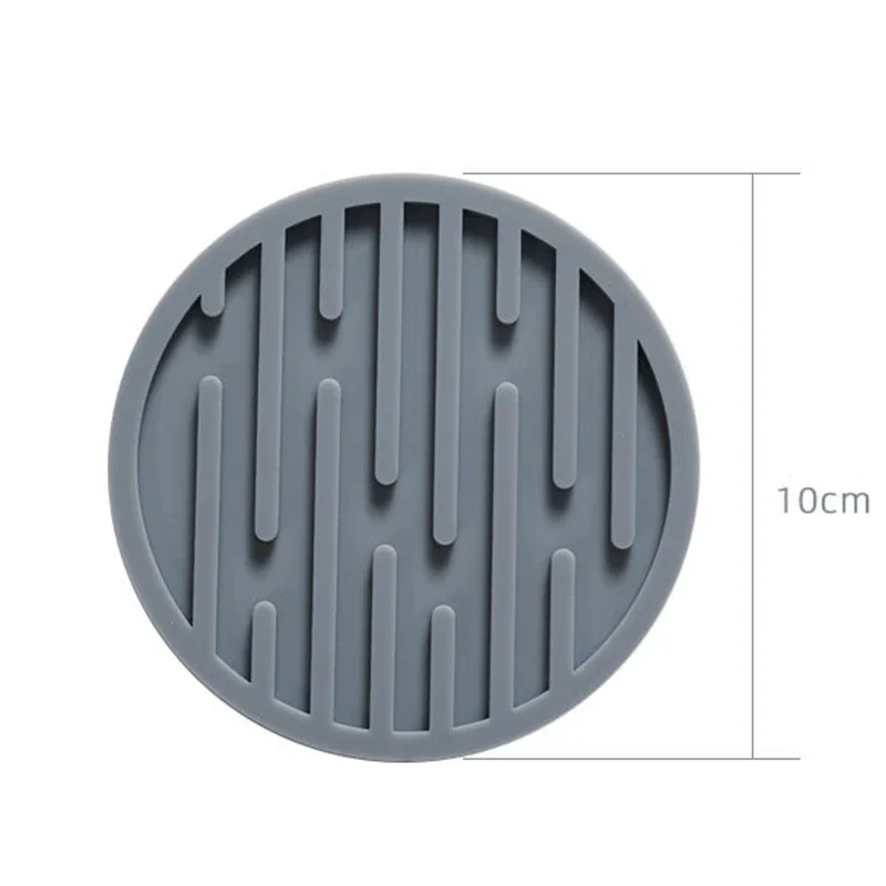 10cm Silicone Coaster Round Heat Resistant Rubber Coffee Cup Mat Tea Drink Mug Glass Beverage Holder Pad Decor Table Mat