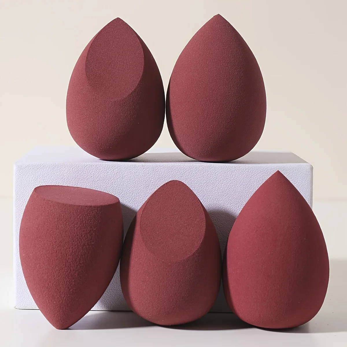 5 個の親水性メイクアップスポンジセット - 液体/クリーム/パウダーファンデーション用の非ラテックスブレンダー | コンパクトトラベルサイズシームレスブレンドキット