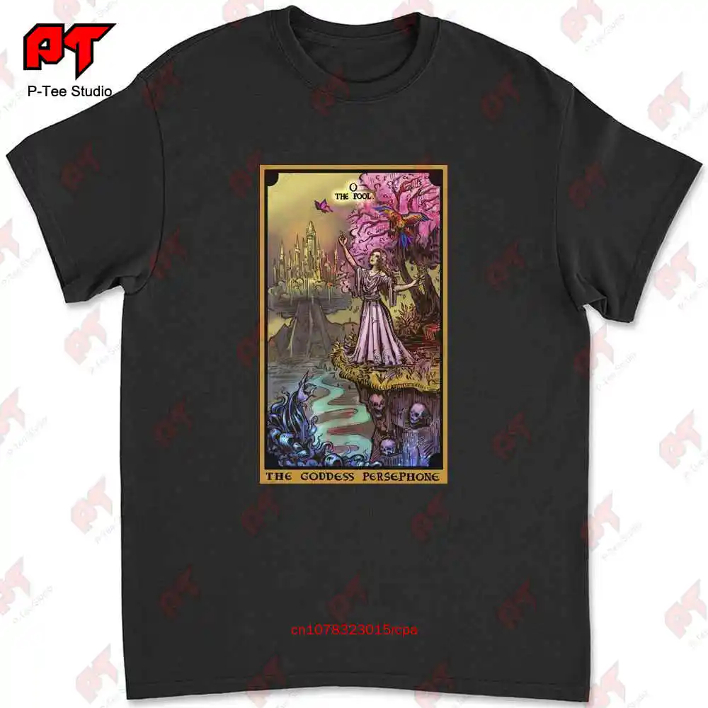 Greek Goddess Persephone The Fool Tarot Card T-shirt 951Z