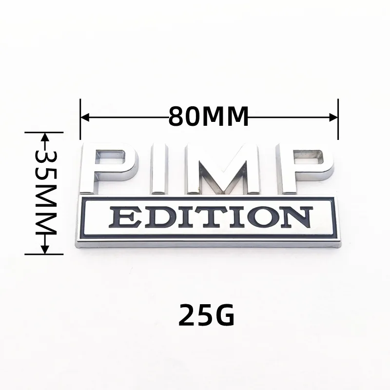 3D سبائك الزنك شعار PIMP EDITION شارة سيارة الذيل الجانب ملصق الملحقات ل جيب، دودج، كرايسلر والشاحنات. #6