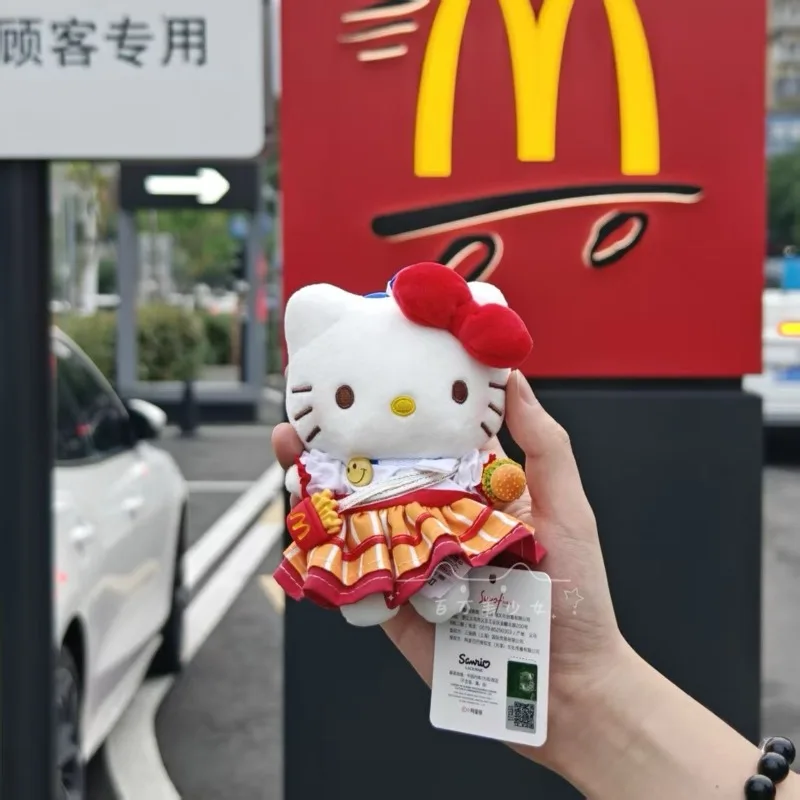 Kawaii مرحبا كيتي سانريو طالب لطيف الكرتون المدرسية قلادة الأطفال ألعاب من نسيج مخملي مفتاح سلسلة الديكور دمية هدية للأطفال #2