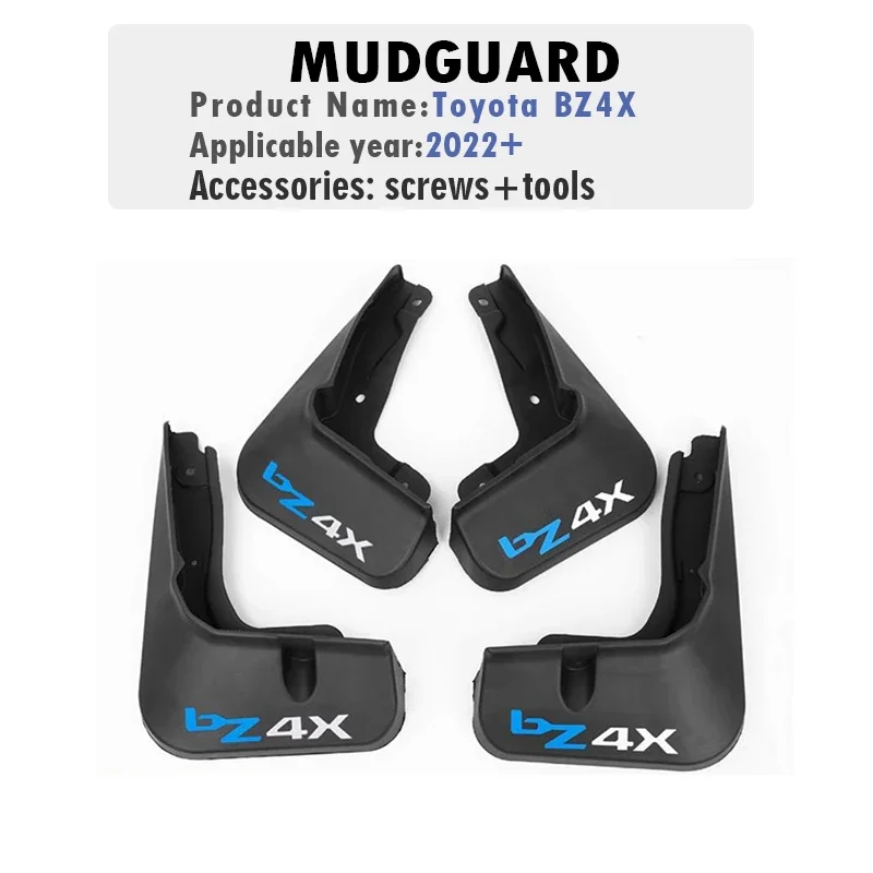 Untuk Toyota BZ4X EA10 2022 2023 2024 2025 2026 Mudguard Fender Mud Flaps Penjaga Splash Mudflaps Aksesoris Mobil Depan Belakang 4 Buah