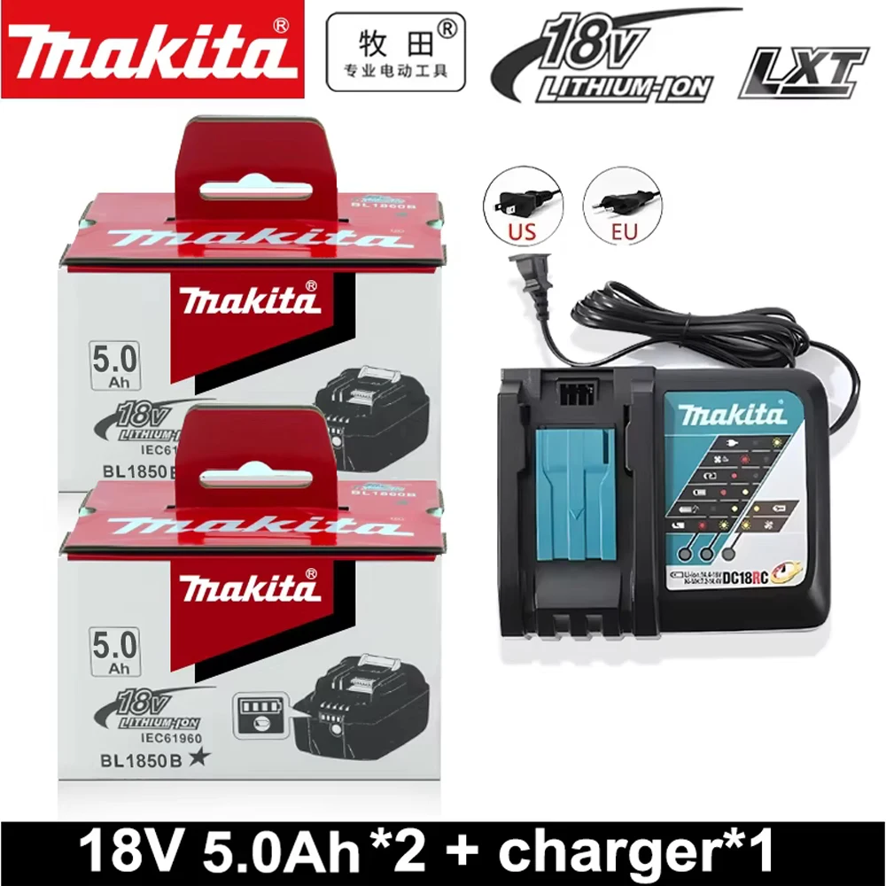 Makita Originele 18V 5.0Ah/6.0Ah Vervangbare LED Lithium-ion Batterij LXT BL1860B BL1860 Oplaadbare Power Tool Batterij 2026 Nieuw