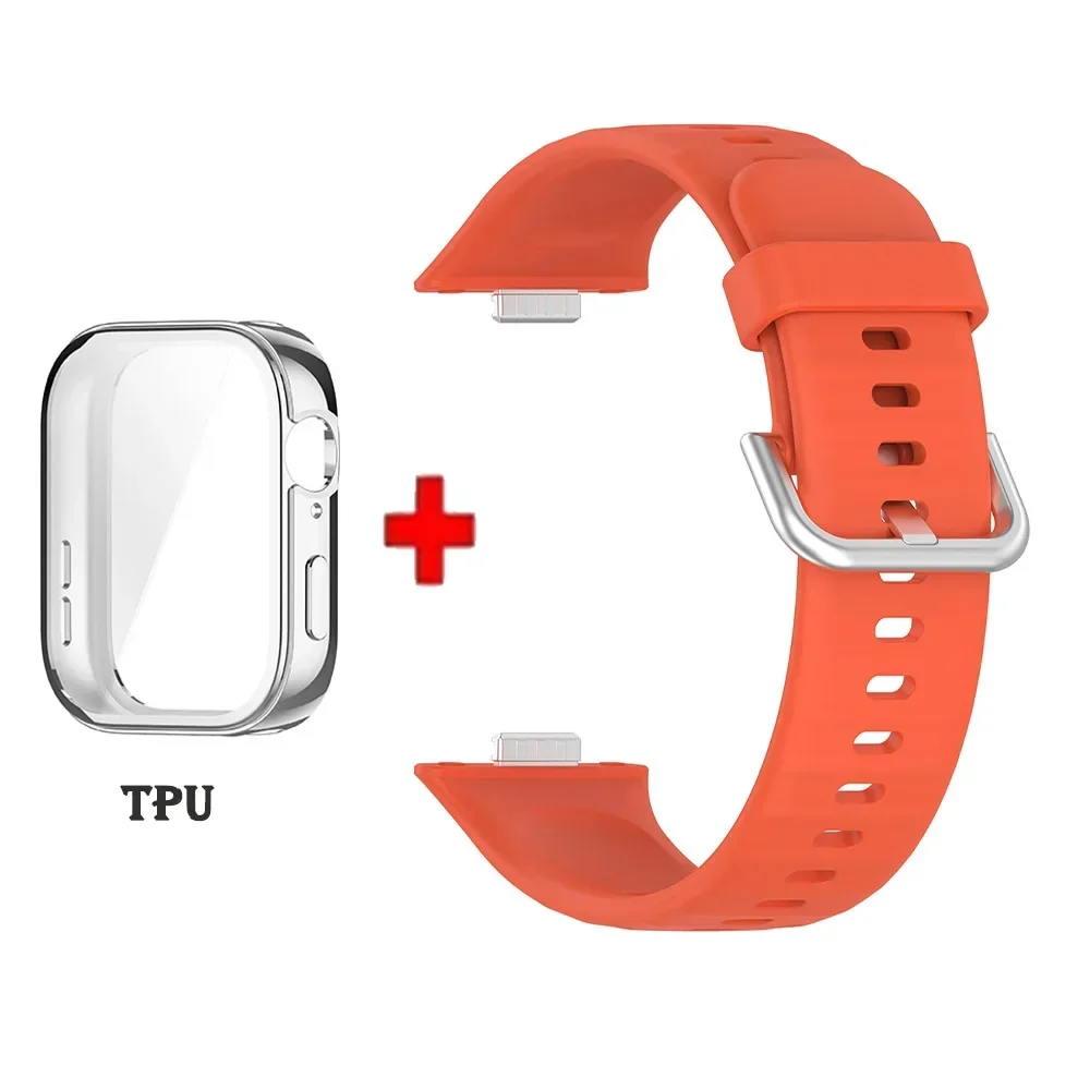 TPU Case+Silicone Strap for Huawei Watch Fit 3 Strap Replacement Band for Huawei Watch Fit3Watch Band With Case Screen Protector