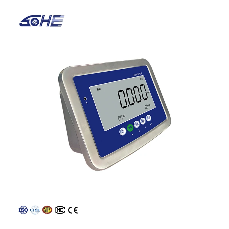SOHE C1S Stainless Steel Weighing Indicator with IP67 Waterproof Rating and High Precision, Optional Data Upload Functionality