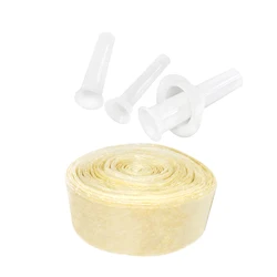 Sausage Packaging Tools 8M*50Mm Casings for Sausage Salami Hot Dog Shell +4pc Meat Grinder Nozzle Funnel Set Inedible Casings
