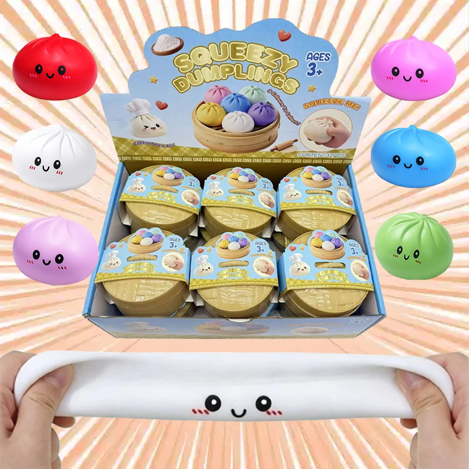 

Красочные антистресс-мячики в форме пельменей, многоразовые, высокоэластичные, декомпрессионные игрушки, уникальное украшение для дома, подарок на день рождения другу