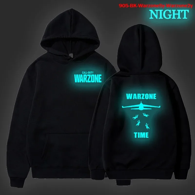 Gioco Call of Duty Warzone stampato felpa con cappuccio donna uomo luminoso felpe con cappuccio felpa ragazzi Casual Cool Pullover top