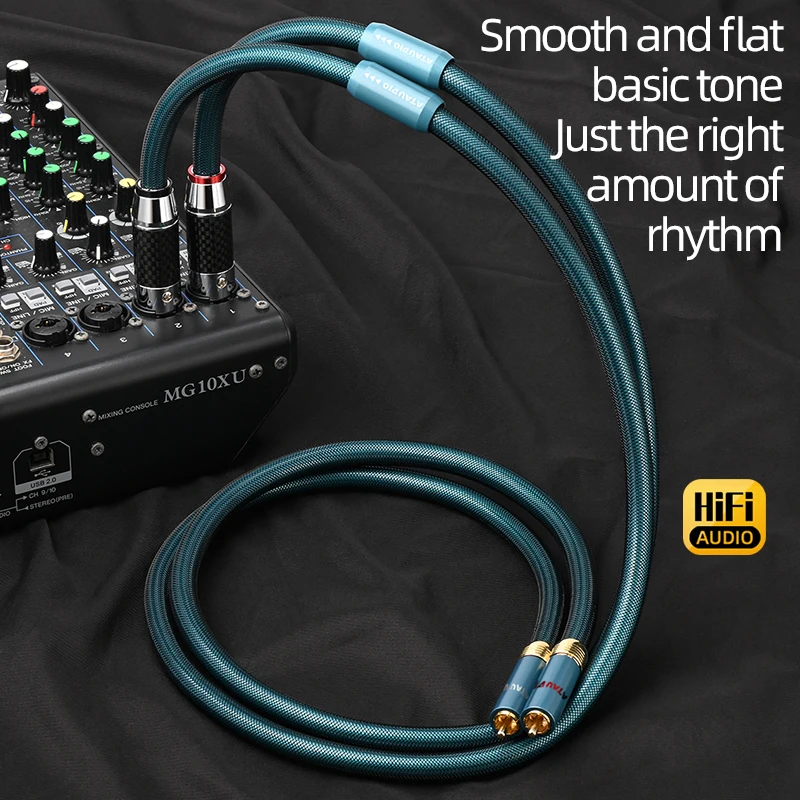 HiFi RCA to XLR Audio Cable Hi-end 8N OCC Silver-plated 2RCA Male Stereo to 2XLR Male&Female Adapter for DAC Amplifier