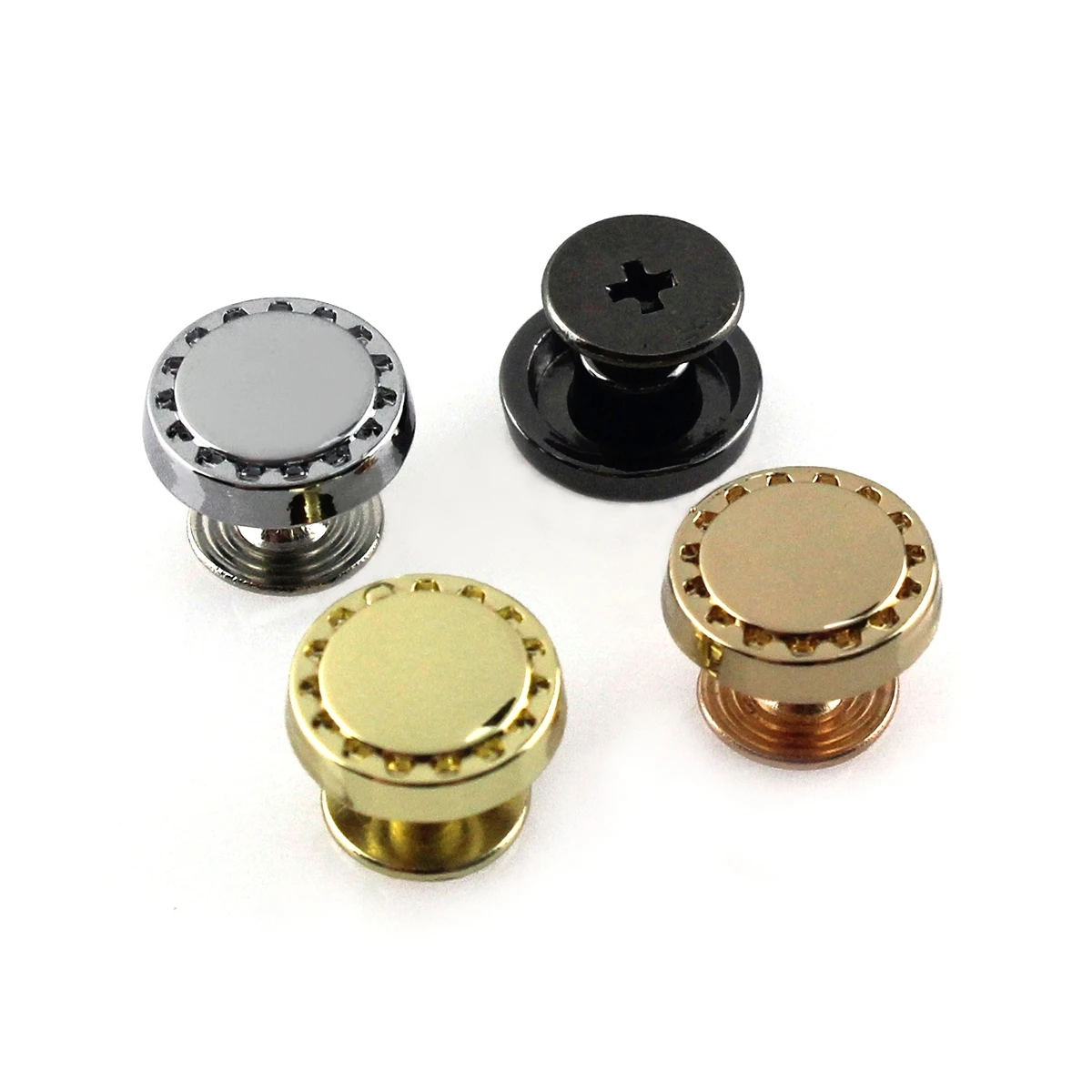 4pcs Metal New Style Round Shape Screw Back Rivets Studs Nail Stud for DIY Garment Leather Craft Belt Wallet Decoration Parts