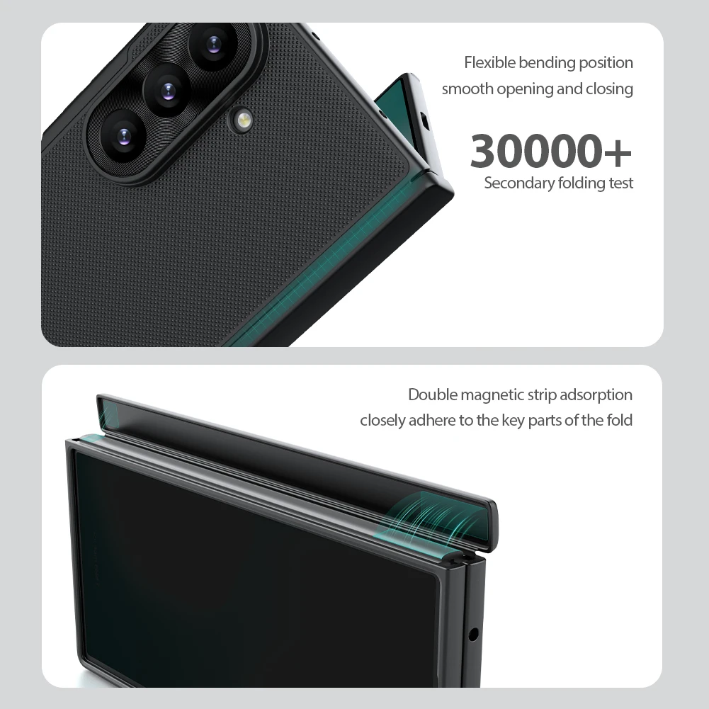 For Samsung Galaxy Z Fold 8 Ultra /Z Fold 8 5G Nillkin Magnetic Case PU+PC Frame Super Frosted Fold Charging Protection Cover