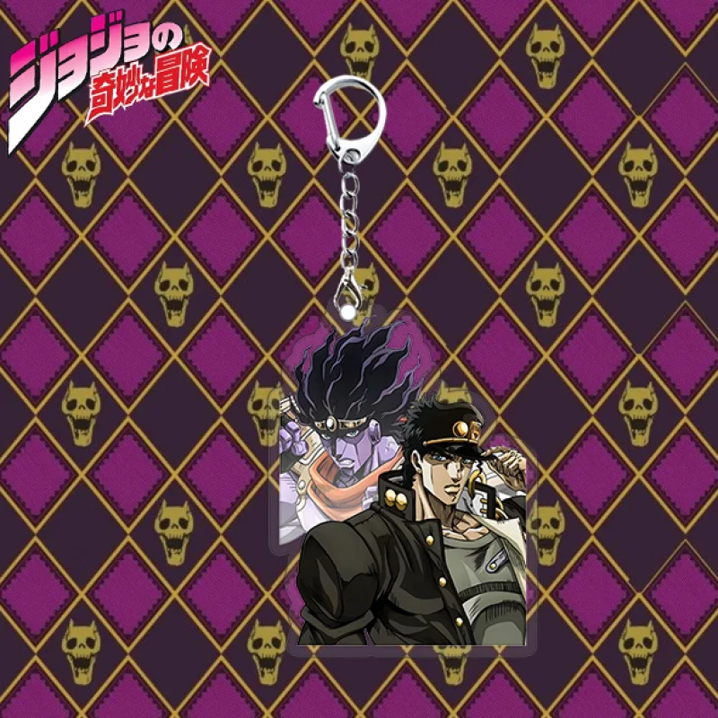 لطيف أنيمي جوجوس غريب مغامرة المفاتيح الكرتون الشكل قلادة مفتاح سلسلة سيارة كيرينغ حقيبة مجوهرات هدايا تأثيري اكسسوارات