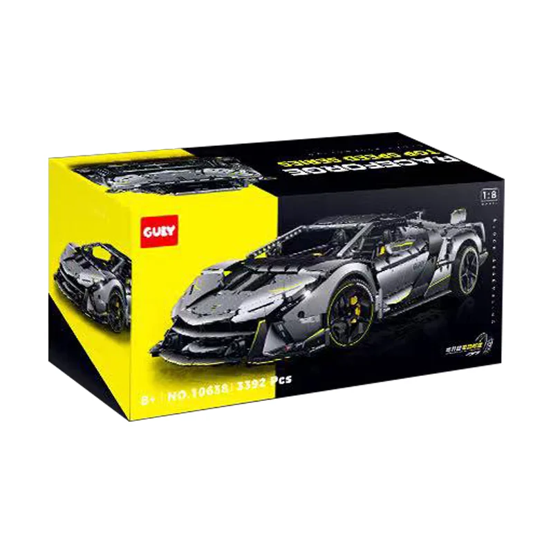 W MAGAZYNIE 10638 MOC Techniczne klocki RC 1:8 Samochód sportowy Model wyścigowy Klocki do montażu Zabawki dla chłopców Zestaw prezentów świątecznych