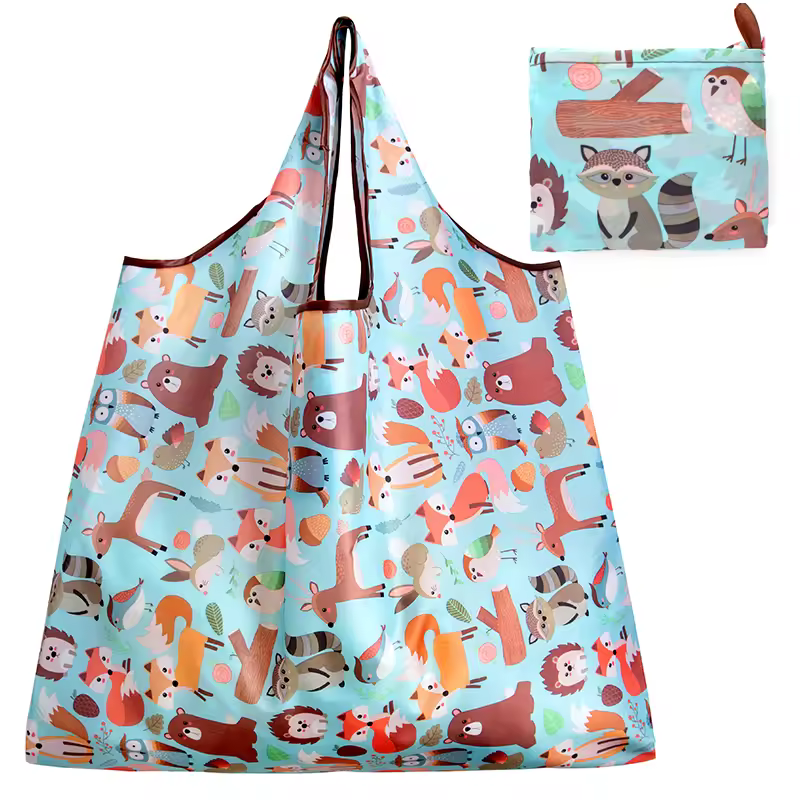Big Size Thick Nylon Large Tote ECO Reusable Polyester Portable Shoulder Women's Handbags Folding Pouch Shopping Bag Foldable - Image 17