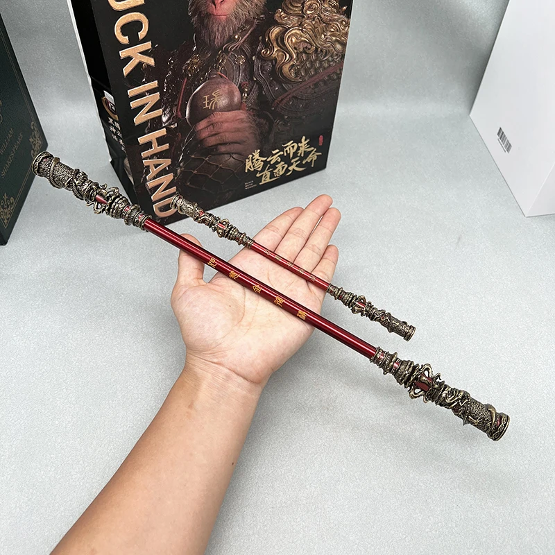 Black Myth: Wukong Ruyi Jingu Bang Chinese Metal Staff Game Replica Weapon Model Carving Crafts Collectible Decoration Toy Boys