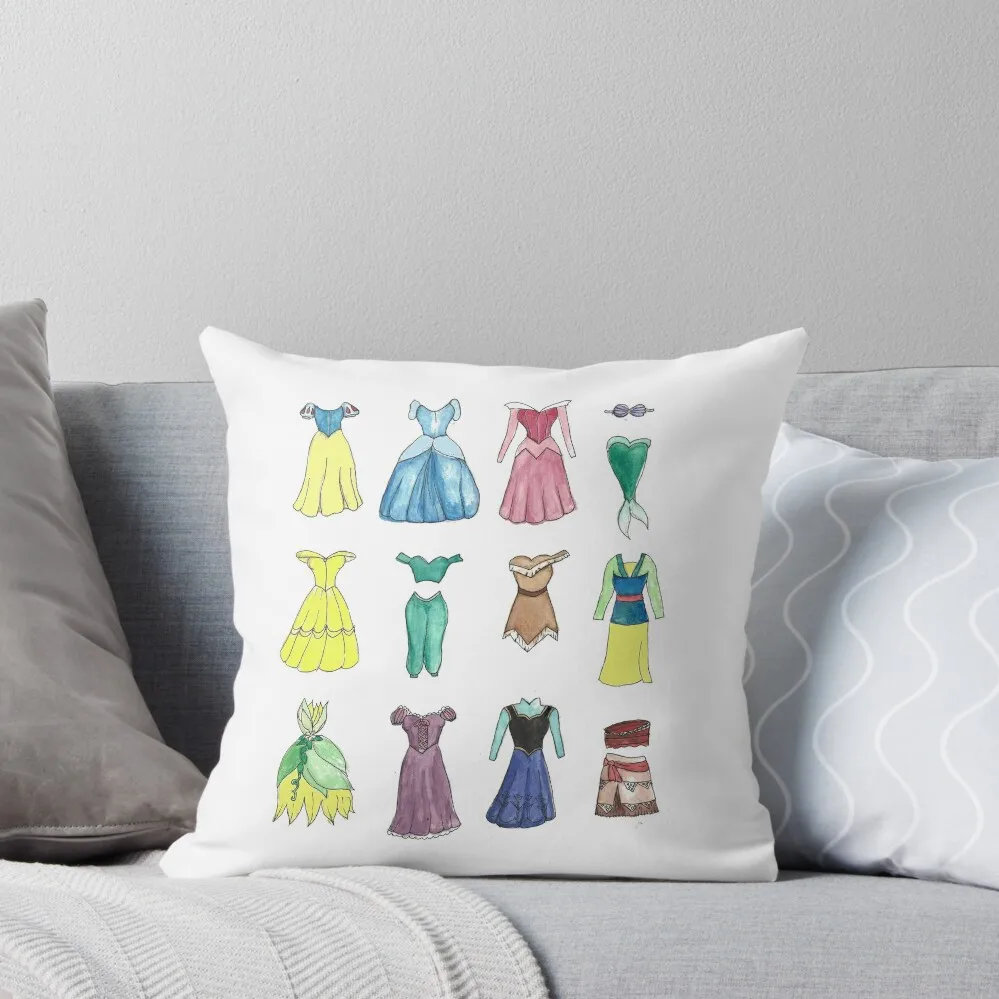 

Princess Dresses Throw Pillow Cushions Christmas Pillow